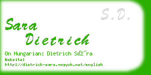 sara dietrich business card